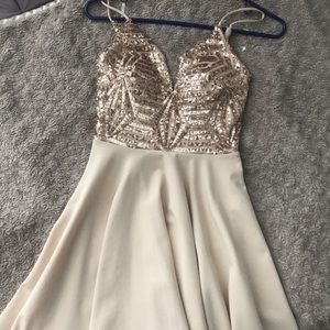 Short gold dress